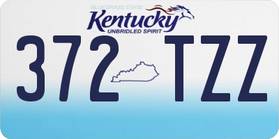 KY license plate 372TZZ