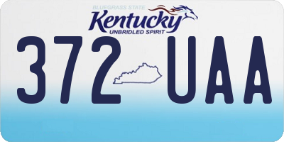 KY license plate 372UAA