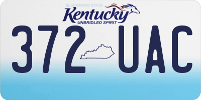 KY license plate 372UAC