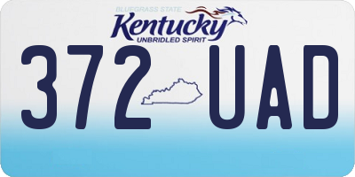 KY license plate 372UAD