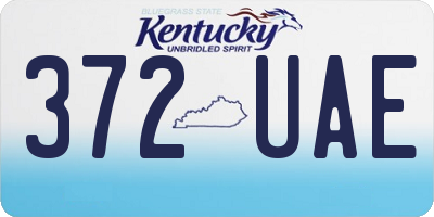 KY license plate 372UAE