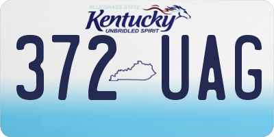 KY license plate 372UAG