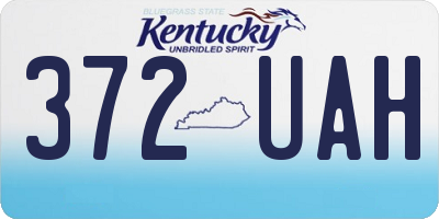 KY license plate 372UAH