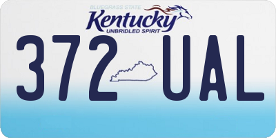 KY license plate 372UAL