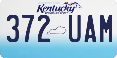 KY license plate 372UAM