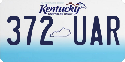 KY license plate 372UAR