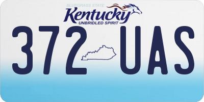 KY license plate 372UAS