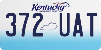 KY license plate 372UAT
