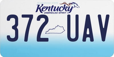 KY license plate 372UAV