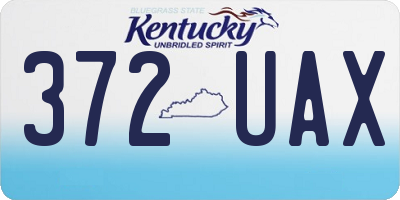 KY license plate 372UAX