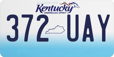 KY license plate 372UAY