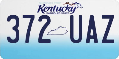 KY license plate 372UAZ