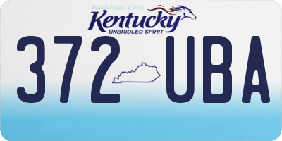 KY license plate 372UBA