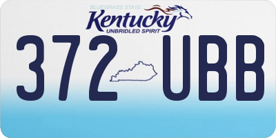 KY license plate 372UBB