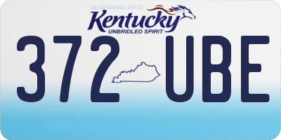 KY license plate 372UBE
