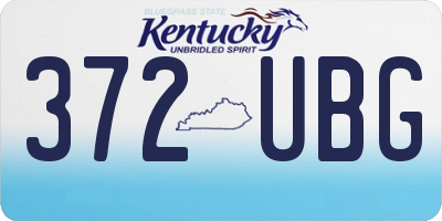 KY license plate 372UBG
