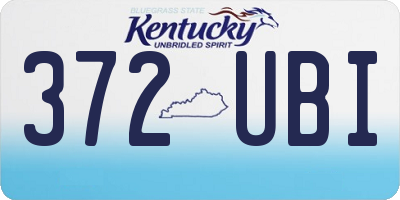 KY license plate 372UBI