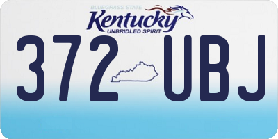KY license plate 372UBJ