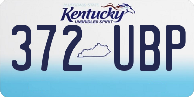 KY license plate 372UBP