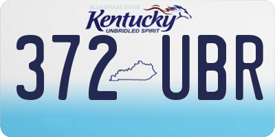 KY license plate 372UBR