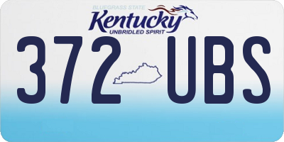 KY license plate 372UBS