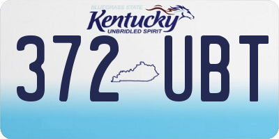 KY license plate 372UBT