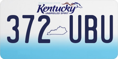 KY license plate 372UBU