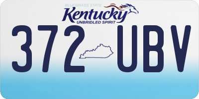 KY license plate 372UBV