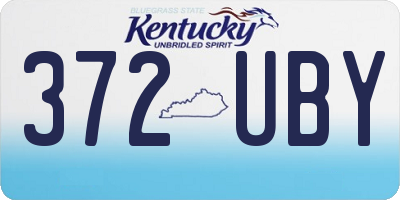 KY license plate 372UBY