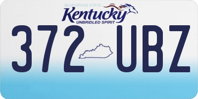 KY license plate 372UBZ