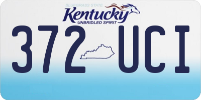 KY license plate 372UCI