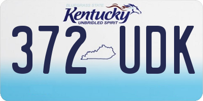 KY license plate 372UDK