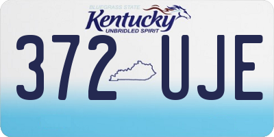 KY license plate 372UJE