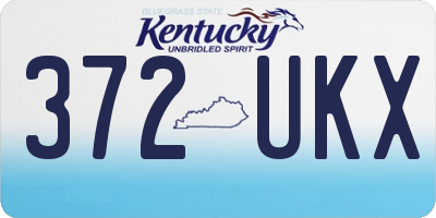KY license plate 372UKX