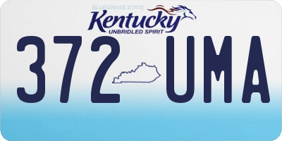 KY license plate 372UMA