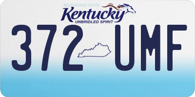 KY license plate 372UMF