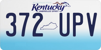 KY license plate 372UPV