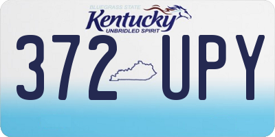 KY license plate 372UPY