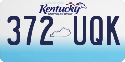 KY license plate 372UQK