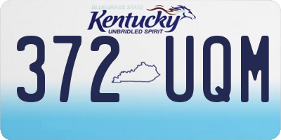KY license plate 372UQM