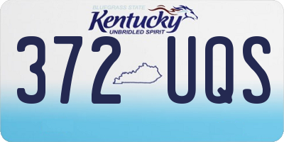 KY license plate 372UQS