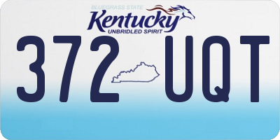 KY license plate 372UQT