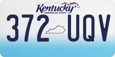 KY license plate 372UQV