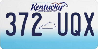 KY license plate 372UQX