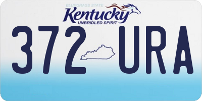 KY license plate 372URA