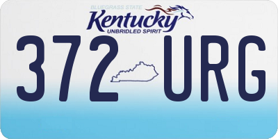 KY license plate 372URG