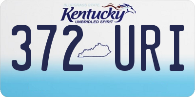 KY license plate 372URI