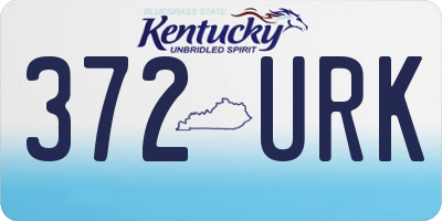 KY license plate 372URK