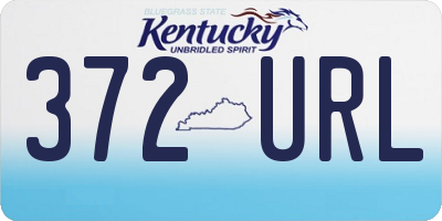 KY license plate 372URL