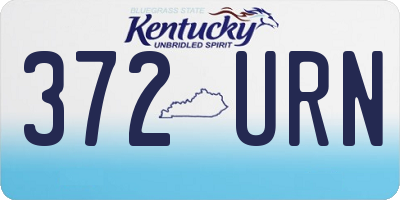 KY license plate 372URN